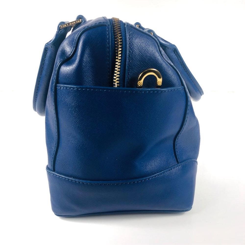 Tory Burch Robinson Middy Satchel Purse in Cobalt Blue - LIKE NEW - Picture 7 of 11